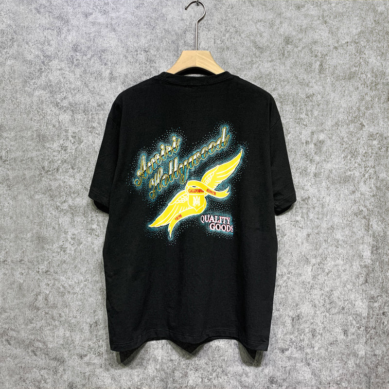Amiri t shirts star point wings printing short sleeve