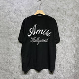 Amiri t shirts letter padded printing short sleeves