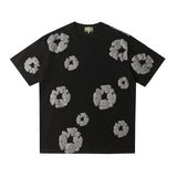 Denim Tears Outfit:T Shirt/Shorts (Separate Purchase Options) Puff Print Short Sleeve T-shirt Loose Couple Shorts Suit