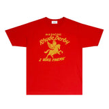 Rhude T Shirts Printed Trendy Pure Cotton