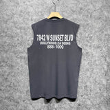 Amiri tank top smoke gray wolf print