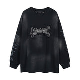 Unisex long-sleeved shirt wasteland style patch embroider