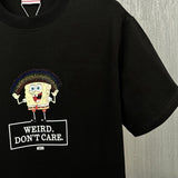 GCD T-Shirt SpongeBob SquarePants Cartoon Hot Diamond Printing Short Sleeve T-Shirt Loose