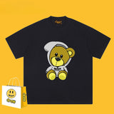 Drew T Shirts Cotton Short Sleeve Bear Print