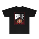 Rhude T Shirts Printed Trendy Pure Cotton