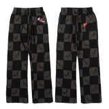 Checkered Heart Hooded Sweatshirt