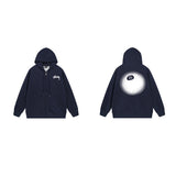 Stussy Hoodie Zip-Up Cardigan Fleece Hooded Sweater