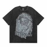 SAINT MICHAEL Vintage T Shirt Direct Spray Washing Water Old Short Sleeve