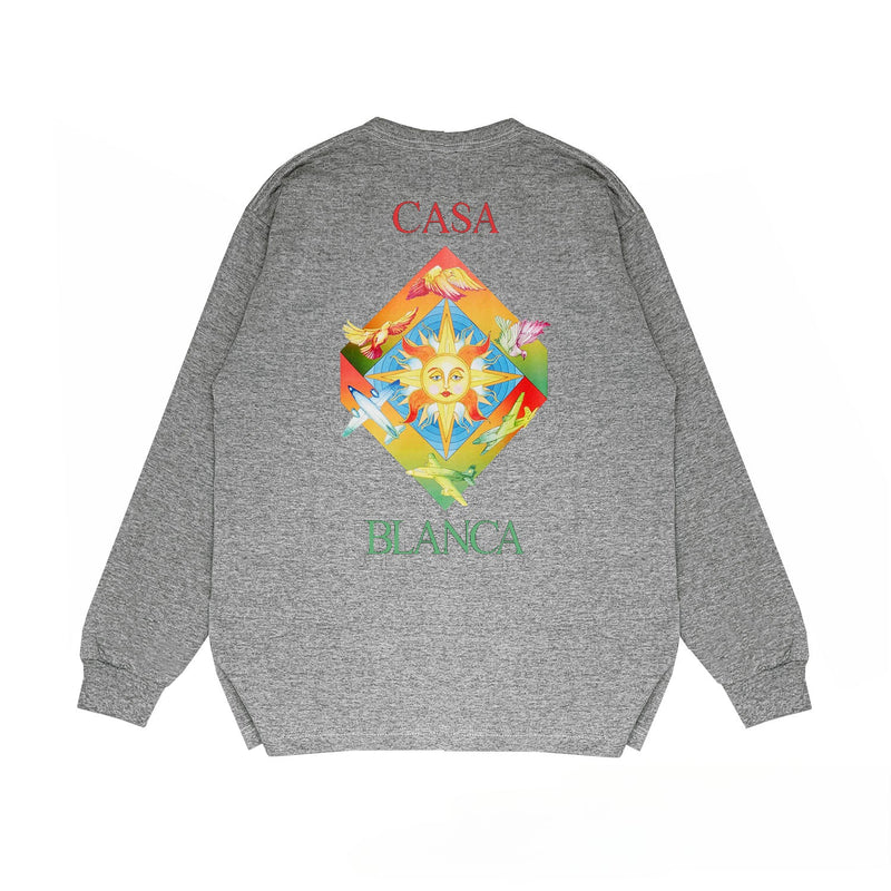 Casablanca Long sleeve T-shirt Letter Painted Print Loose
