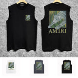 Amiri tank top black panther print