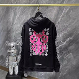 Chh Chrome Hearts Hoodie Cross Sanskrit Pink Sword Autumn/Winter Cardigan Jacket Zip Sweater