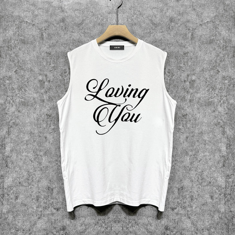 Amiri tank top pink letterprinting
