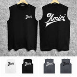 Amiri tank top slanted letter printing