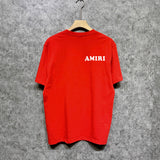 Amiri t shirts letterprinting short sleeves