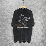 Amiri washed t-shirt billiards sketch short sleeve