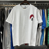 Rhude T Shirts Red Sunset Print Cotton Casual Short Sleeve Men and Women