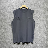 Amiri tank top bone white bone crack letterprinting