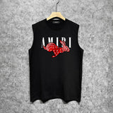 Amiri tank top cashew flower rabbit printing