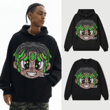 Vintage Hoodie Kids Street Vintage Hooded Sweater Print Crew Neck