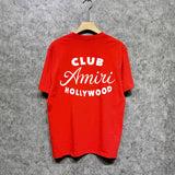 Amiri t shirts hollywood club printing short sleeve