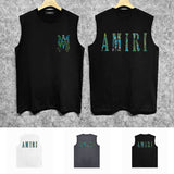 Amiri tank top waist flower camouflage letterprinting