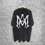 Amiri washed t-shirt mottled spider printing