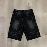 Valeforever Vale denim shorts Hotfix Rhinestones