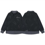 Unisex long-sleeved shirt autumretro lapel