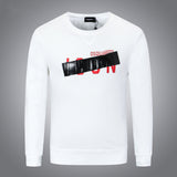 Dsq2 Hoodie DSQ Lian D2 Rectangular Three-Dimensional Printed Sweater Trendy Men's Autumn and Winter