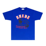 Rhude T Shirts Printed Trendy Pure Cotton