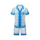 Casablanca Shirts And Shorts 2 Pieces Set Summer Loose