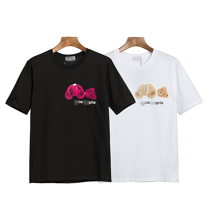 Palm Angels T Shirts Embroidered Half Sleeve T-shirt Men's and Women's Loose Short Sleeve T-shirt