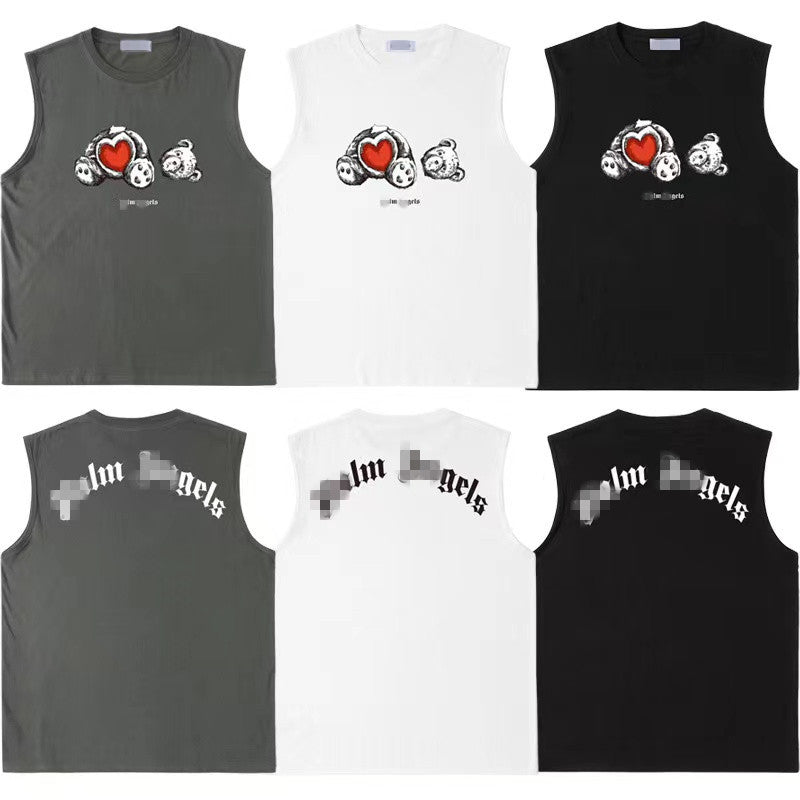 Palm Angels T Shirts Printed Vest Men 'S And Women 'S Sleeveless T-shirt