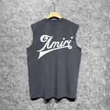 Amiri tank top slanted letter printing