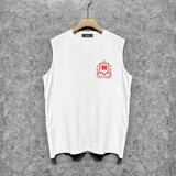 Amiri tank top flower shield printing