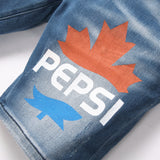 DSQ2 Short Jeans Ripped Patch Slim-fit Stretch Denim Shorts