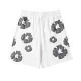 Denim Tears Outfit:T Shirt/Shorts (Separate Purchase Options) Puff Print Short Sleeve T-shirt Loose Couple Shorts Suit