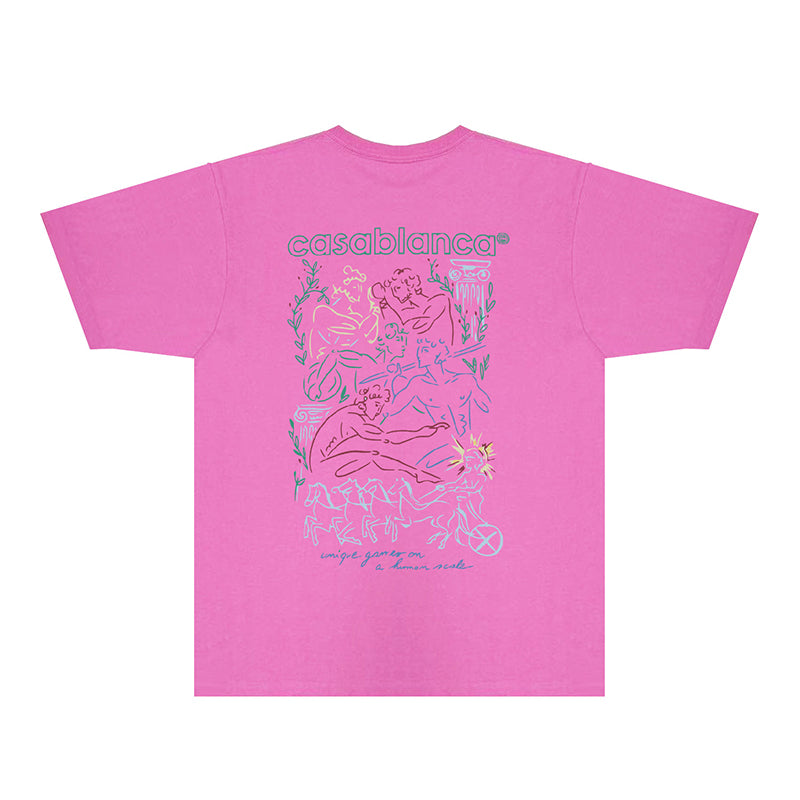 Casablanca T Shirts Fashion Print Street