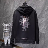 Chh Chrome Hearts Hoodie Sanskrit Letter Print Miami Zip Jacket Sweater