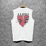 Amiri tank top broken heart print