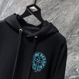 Chh Chrome Hearts Hoodie Autumn/Winter Classic Sanskrit Blue Alphabet Casual Sports Hooded Sweater