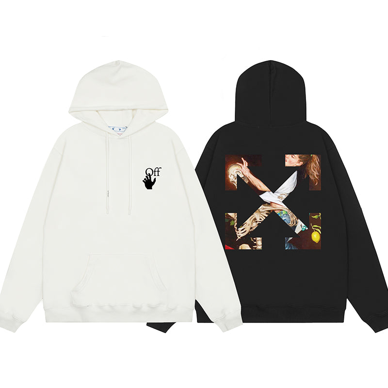 OFF WHITE Hoodie Trendy Street Style Personalized Cotton