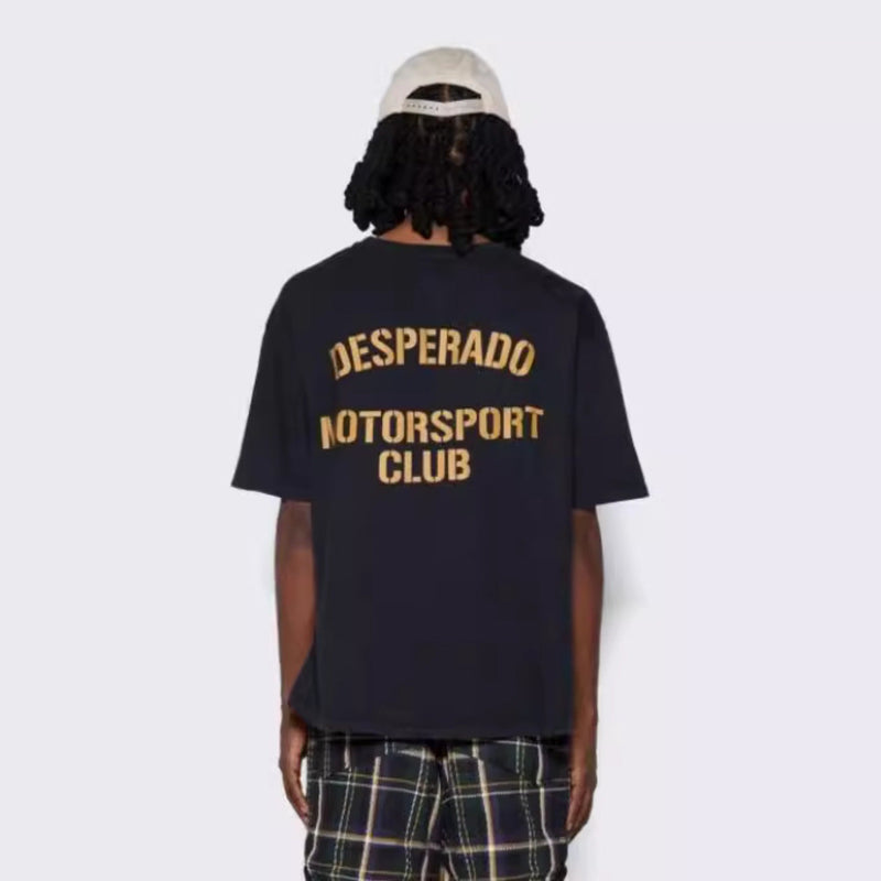 Rhude T Shirt Racing Club Alphabet Slogan Printed Short Sleeve T-Shirt