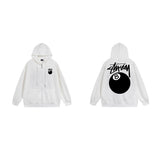 Stussy Hoodie Zip-Up Cardigan Fleece Hooded Sweater