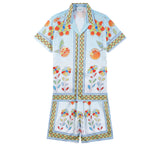 Casablanca Shirt Printed Cardigan Short Sleeve Shirt