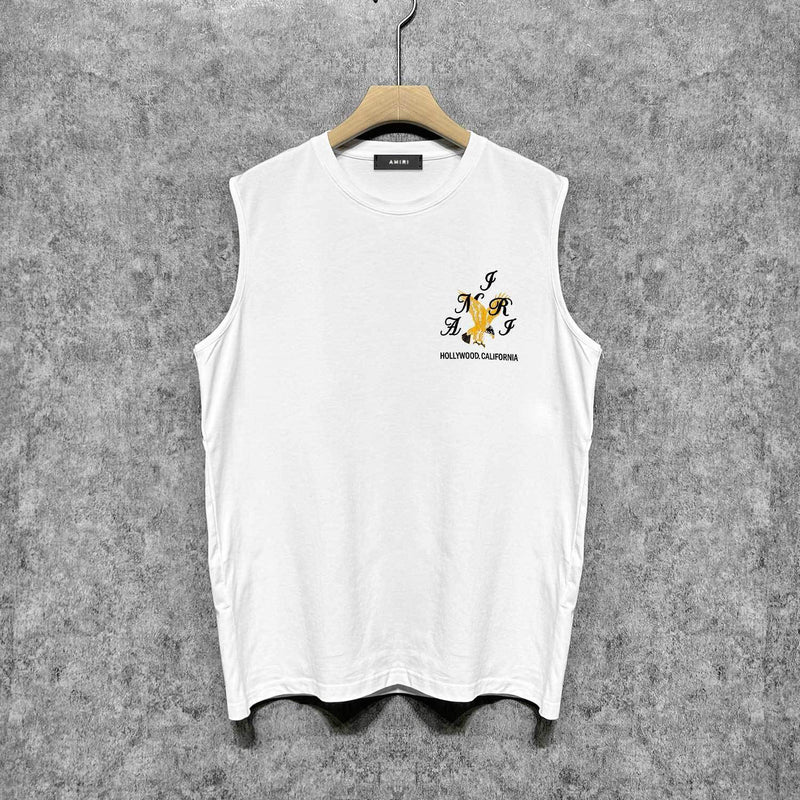 Amiri tank top hollywood eagle printing