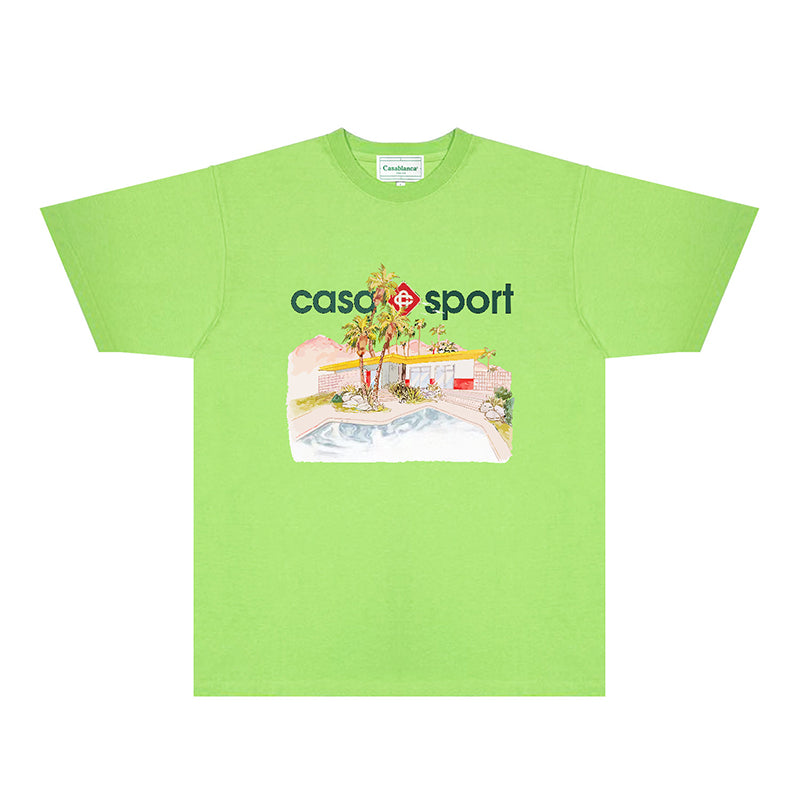 Casablanca T Shirts Fashion Print Street