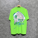 Amiri t shirts city forest printing short sleeve