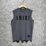 Amiri tank top letter spider printing