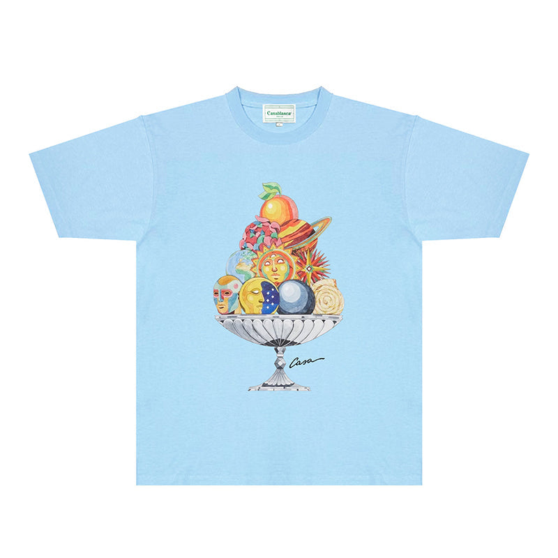 Casablanca T Shirts Fashion Print Street